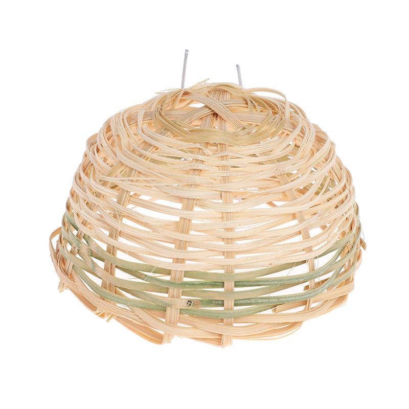 6Pcs Handmade Bamboo Bird Breeding Nest Bed For Parakeet Canary Finch Swallow