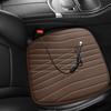 12/24V Car Heated Seat Cushion 17.72"x17.72" Memory Foam Seat Protector Pad with Anti-Slip Bottom Short Plush Versatile Chair Cushion for Car Office