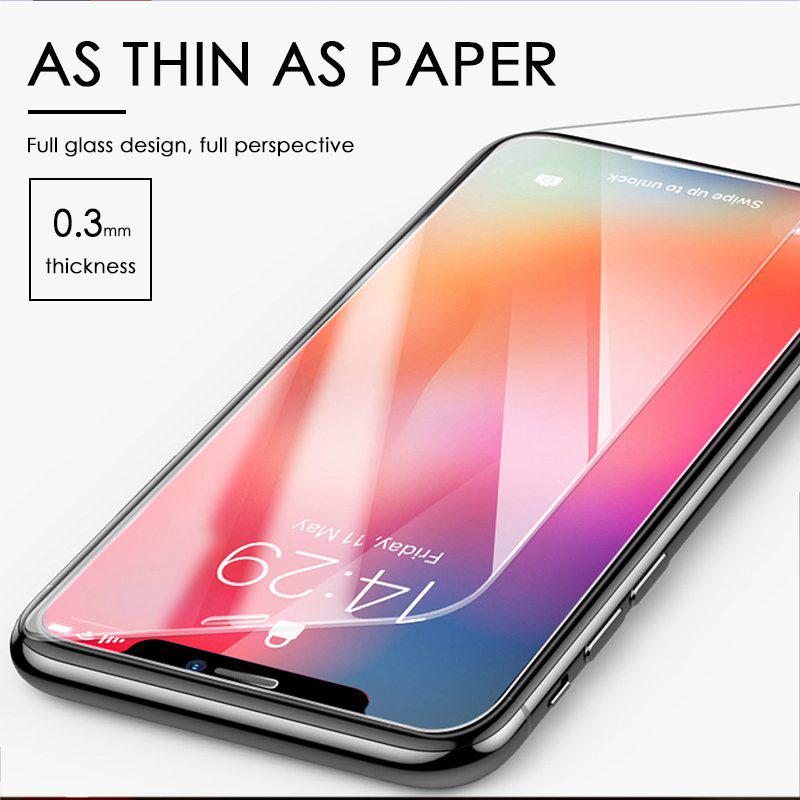 3Pcs Tempered Glass iPhone 14 Plus 13 Pro Max 12 15 16 17 Air 16e Pro Mini 11 Pro Max X XR XS 6 6s 7 8 Plus SE Screen Protector Film Curved