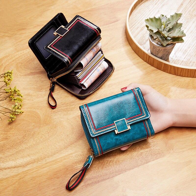 Women Wallet Coin Pocket 2025 Hasp Zipper Small Purse Cards Holders Luxury Brand Coin Purse Designer Purse Portfel Damski