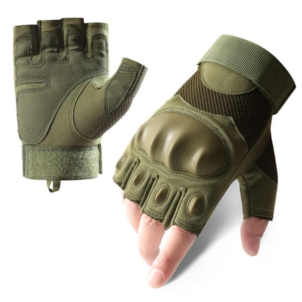 Tactical Gloves Men's Half-finger Outside Mountaineering Shielding Wear-resistant Fitness Road Travel and Cycling Gloves Practical Use