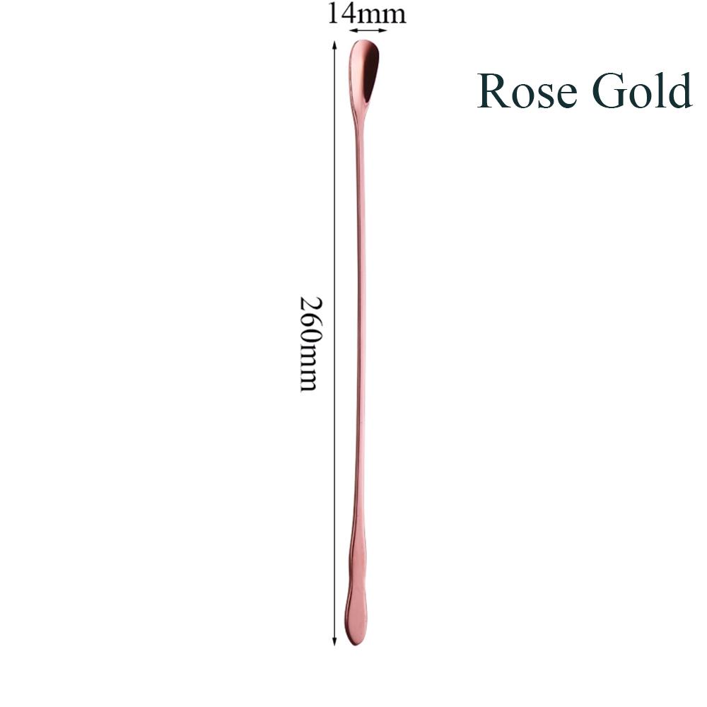 Home & Living Long Handle Rainbow Dinnerware Stir Spoon Dessert Scoop Stainless Steel Tableware