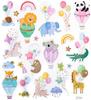 Stickers With Gilding Animals Birthdays 23 Pcs.