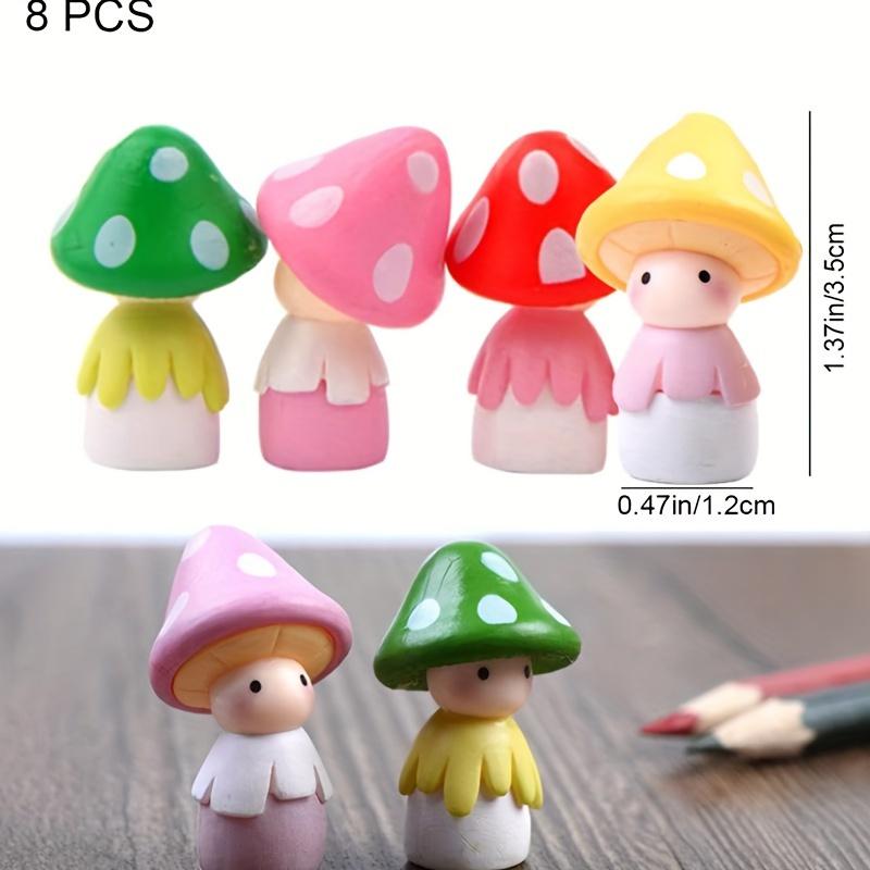 [4/8 Pilzfee-Puppen] 4/8 Harz-Pilzfee-Puppen | Kreative Cartoon-Statuen, Geeignet für Feengarten-Dekoration, Kuchen