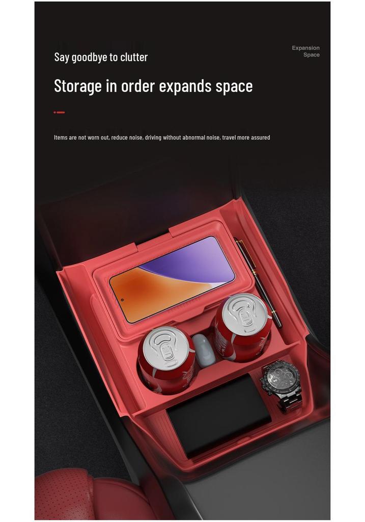 Silicone Storage Box for Zeekr 8X Car Console - Compatible with 26 Models