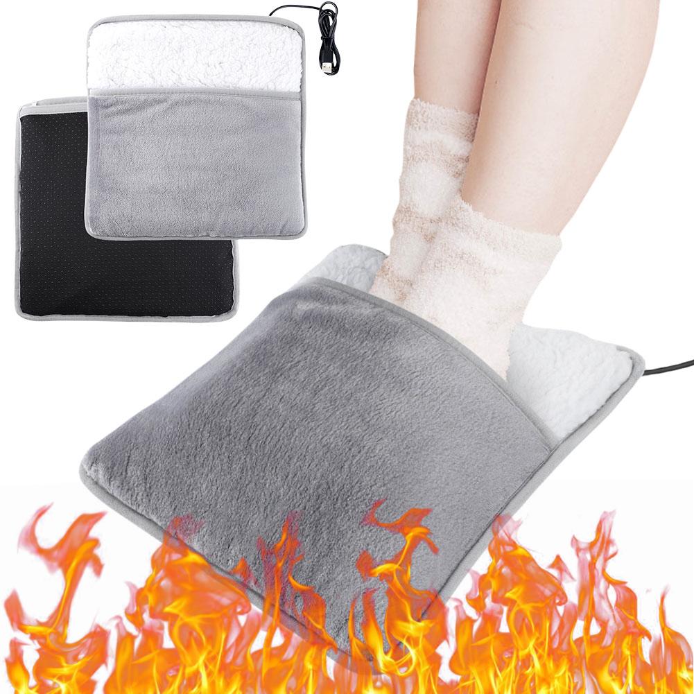 Universal Electric Heating Foot Pad USB Charging Household Washable 30cm Soft Foot Warmer Heater Feet Warming Mat Winter
