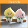 Lovely Peach Plush Toy Keychain Pp Cotton Filled Cartoon Stuffed Doll