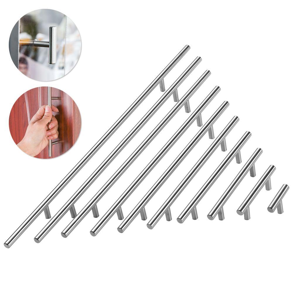 Home Cabinet Handles Drawer Hardware Stainless Steel Knobs Door Knobs Wardrobe Pulls T-Bar Handle