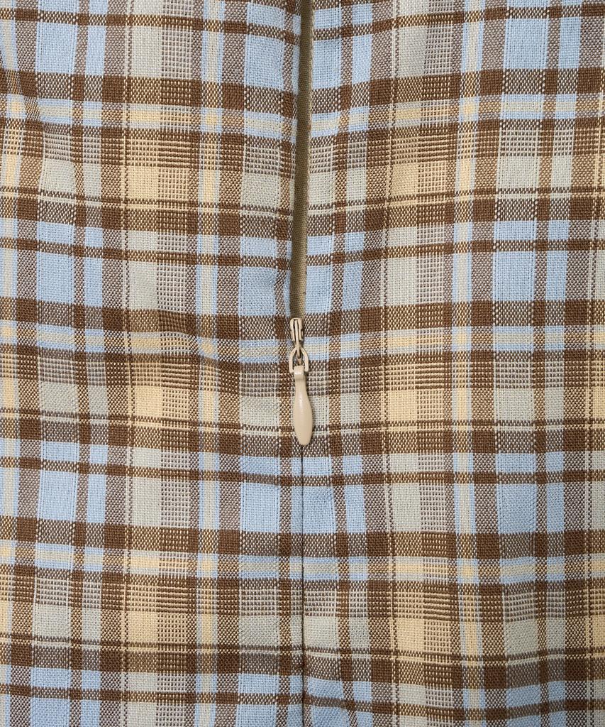 Yale Check Midi Skirt_Brown