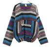 80s 90s Old Long Sleeve Mexican Parker Blue Pullover Men's Used
