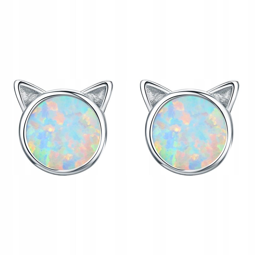 Delicate Earrings S925 Pearl Kittens Colorful Cat Gift