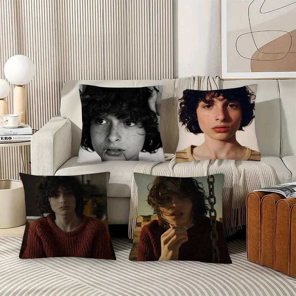 1 יחידה כרית שחקן F-Finn W-Wolfhard ציפית לכרית ריבועית אופנתית חדר שינה ספה חדר קישוט אינסטגרם פנאי