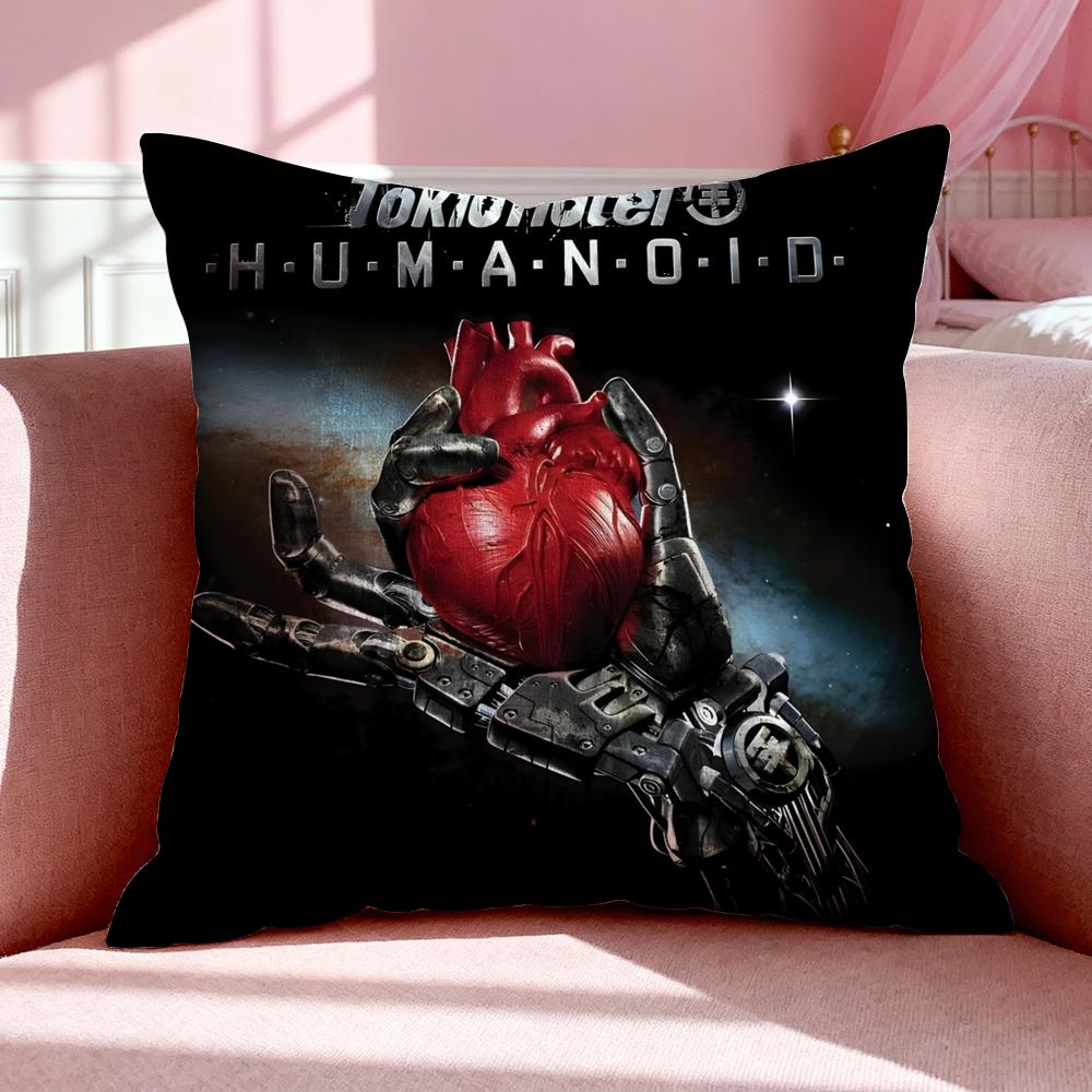 Band T-Tokio Hotel Cushion Cover Breathable Linen Pillowcase Summer Odorless Eco-Friendly Invisible Zipper Washable