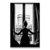 Black and White Sexy Window Girl Nordic Canvas Painting Fashion Beautiful Woman Posters Wall Art Pictures Living Room Home Decor