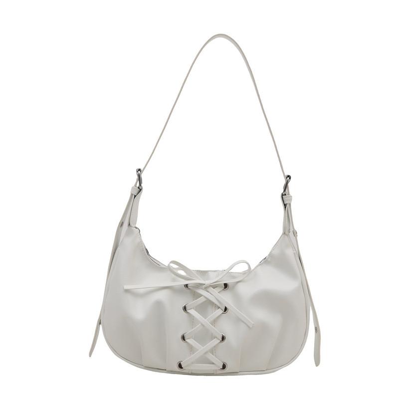 Pu Small Underarm Bag With Ruffle Detail For Daily Casual Wear