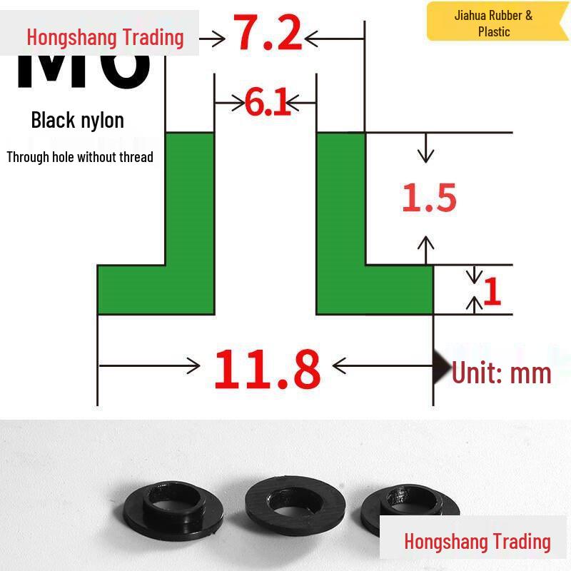 Step T-Shaped Nylon Insulating Bushing Washer, M3-M35 Thread Protection Spacer
