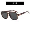 Vintage Classic Designer Double Bridge Square Sunglasses for Women Men Luxury Punk Big Frame UV400 Shades
