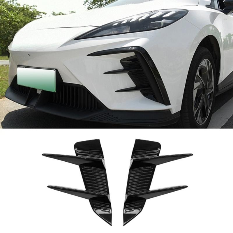 ABS Interior Accessories Front Bumper Spoiler Side Air Vent Cover Compatible for MG4 EV2022-2024 Decoration Sticker 2pcs
