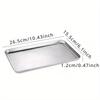 Stainless Steel Serving Tray for BBQ, Roasting, Baking, and Steaming Flat Bottom Plate with Food Storage Container