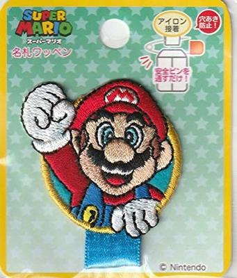 Inagaki Clothing Super Mario Crachá de Nome Mario Ferro Dupla Utilização Adesivo SMN003