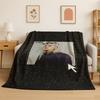 3D Billie Eilish Zangeres Ster Flanellen Deken Zacht Warme Plaid voor Slaapkamer Woonkamer Bed Reis Kamperen Picknick Cadeau