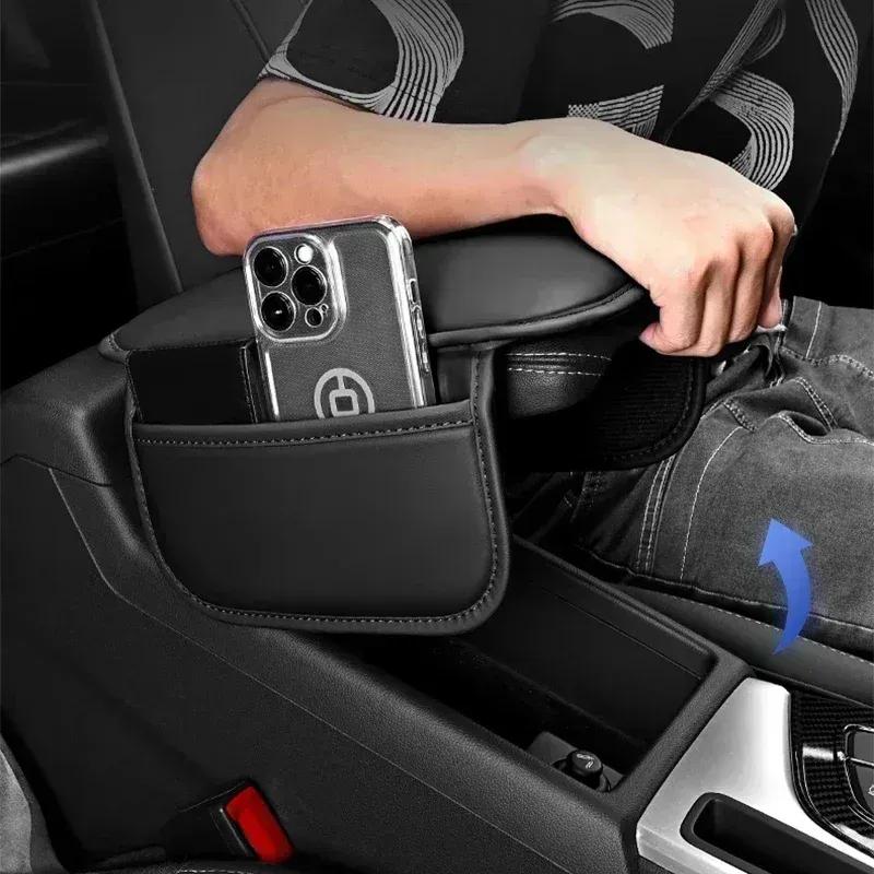 Car Armrest Protection Mat Leather Arm Rest Storage Pocket For BMW M E46 E90 E60 F30 F10 E39 E36 F20 G30 G20 E87 E92 E91 E30