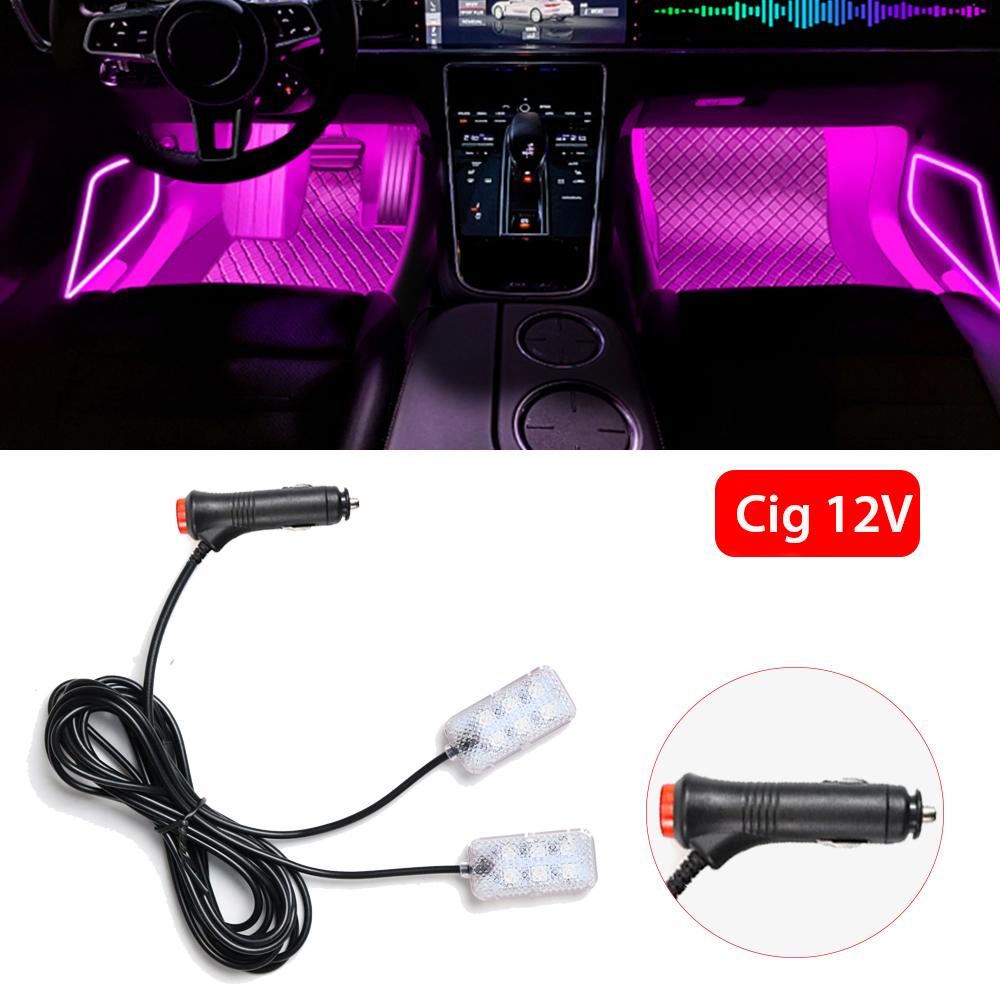 LED Car Interior Ambient Foot Light Auto Single Colour 5V/12V Atmosphere Decorative Lamp