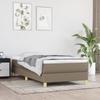 Vidaxl Letto Continentale Con Materasso, Taupe, Tessuto, 100X200 Cm