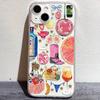 Hot Selling Clear Case for iPhone 16 12 13 Mini 11 14 15 Pro Max XR 7 8 Plus Disco Ball Cocktail Fruit Soft Silicone Cover