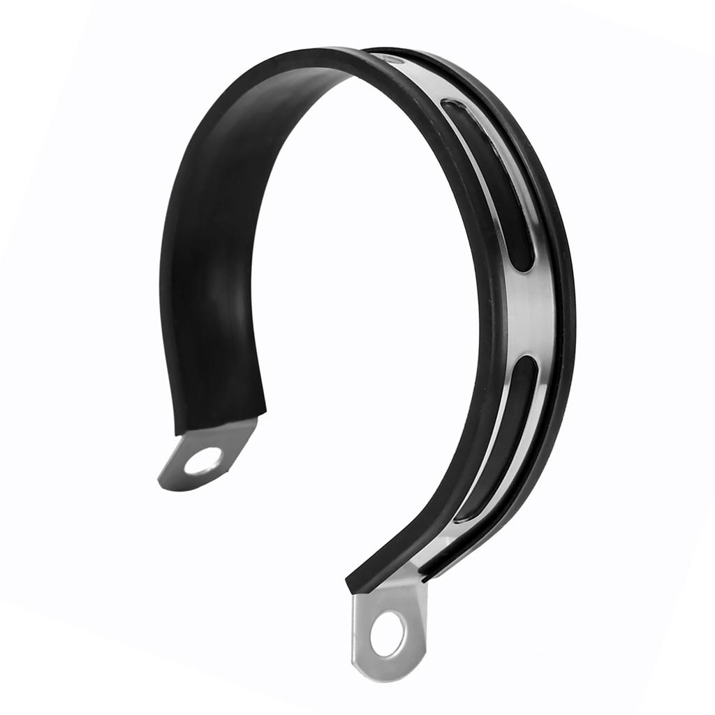 Motorcycle Exhaust Muffler Pipe Silencer Pipe Hanger Mount Bracket Stainless Steel Black Silver sy Install Sturdy Most Motorcycle Semicircle Shape