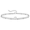 Stainless Steel Bead Chain Round Letter Double-layer Bracelet