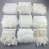 1meter White Black Pheasant Feathers for Clothes Feather Trim Needlework Tape Fluffy Turkey Ostrich Goose Marabou Fringes Sewing