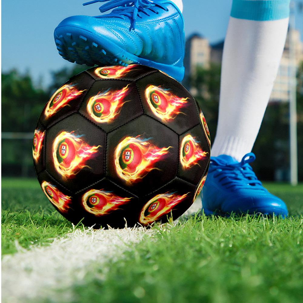 Equipo nacional de fútbol de Portugal Tema Balón de fútbol Tamaño 5 Balón de fútbol Tacto Suave Balón de fútbol de Entrenamiento Profesional para Deportes al Aire Libre