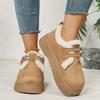 Winter Buckle Round Toe Comfortable Flat Bottom Casual Women's Boots Fashionable New Suede Thick Bottom Anti Slip Snow Boots