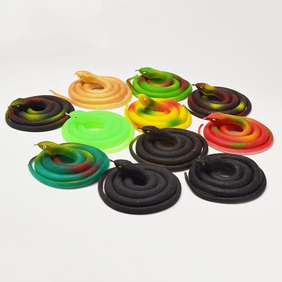 80cm Aspect Réaliste Yeux 3D Serpent Factice Drôle Trompeur Parodie Serpent Artificiel Jouet Cadeau d'Halloween