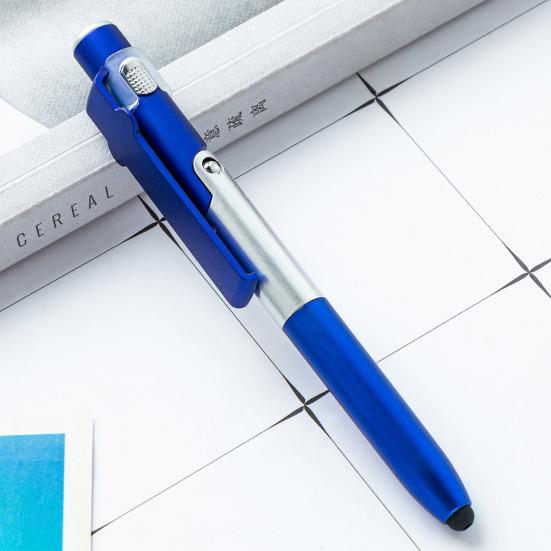 4-in-1 Ballpoint Pen with Stylus LED Light Phone Stand Smooth Writing Easy To Hold Ergonomic Ballpoint Pen