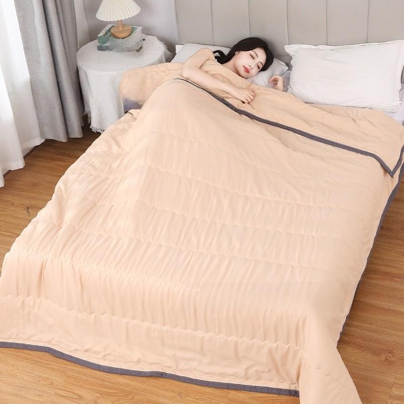 Water Wash Cotton Summer Cooling Comforter For Single And Double Bed With Machine Washable Fabric