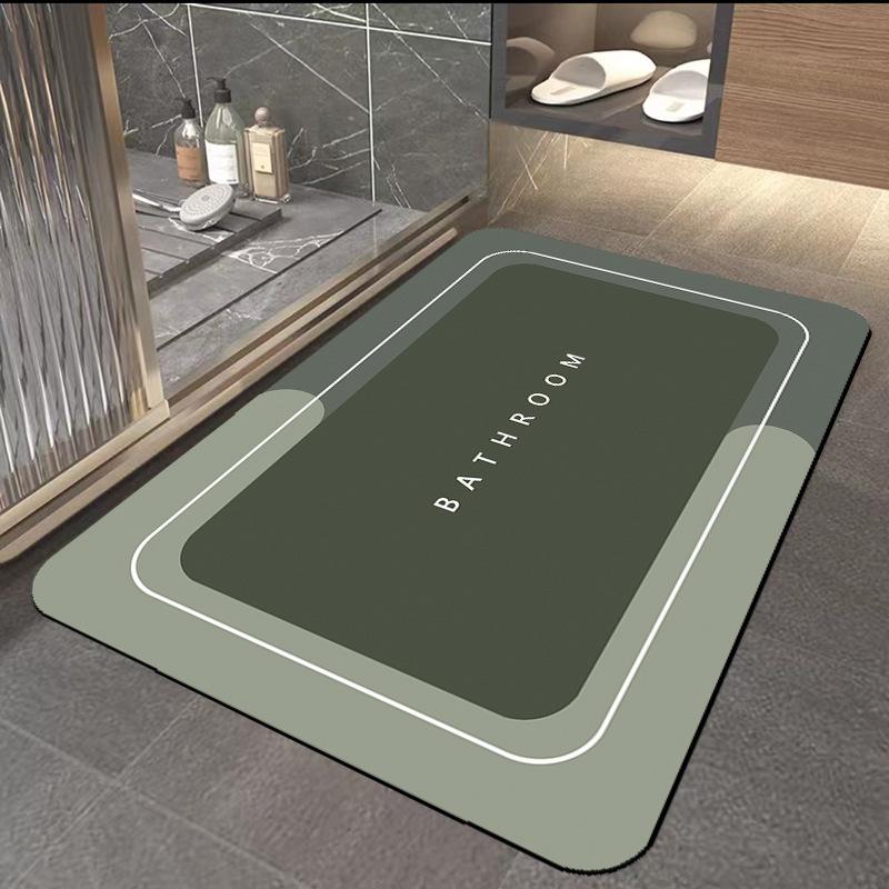 Nordic Wind Toilet Diatom Mud Moisture-wicking Mat Non-slip Quick Dry Durable Toilet Foot Mat Home Bathroom Mat