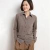 Women S Long Sleeve Polo Collar Knit Cardigan Slim Fit Casual Top