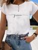 (Ασιατικό μέγεθος) Γραφικό T-shirt Ρούχο Στυλ Γράμματος Τάση Χαριτωμένο Casual Μόδα Εκτύπωση Γυναικείο Casual Γυναικείο Τοπ Κυρία Κοντομάνικο T-shirt