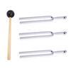 3pcs A440HZ Stainless Steel Guitar Tuning Fork for Guitar / Violin / Piano with 1 Piece Silicone Hammer