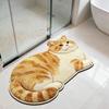 40*60cm Cute Cat Floor Mat Non-slip Bedroom Door Small Rug New Floor Mat  For Living Room Tea