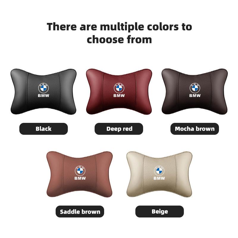 PU Leather Car Seat Headrest Lumbar Support Cushion Interior For BMW M3 M4 M5 G42 G30 G20 E39 E36 E87 E53 F44 F07 F34 G15 G16