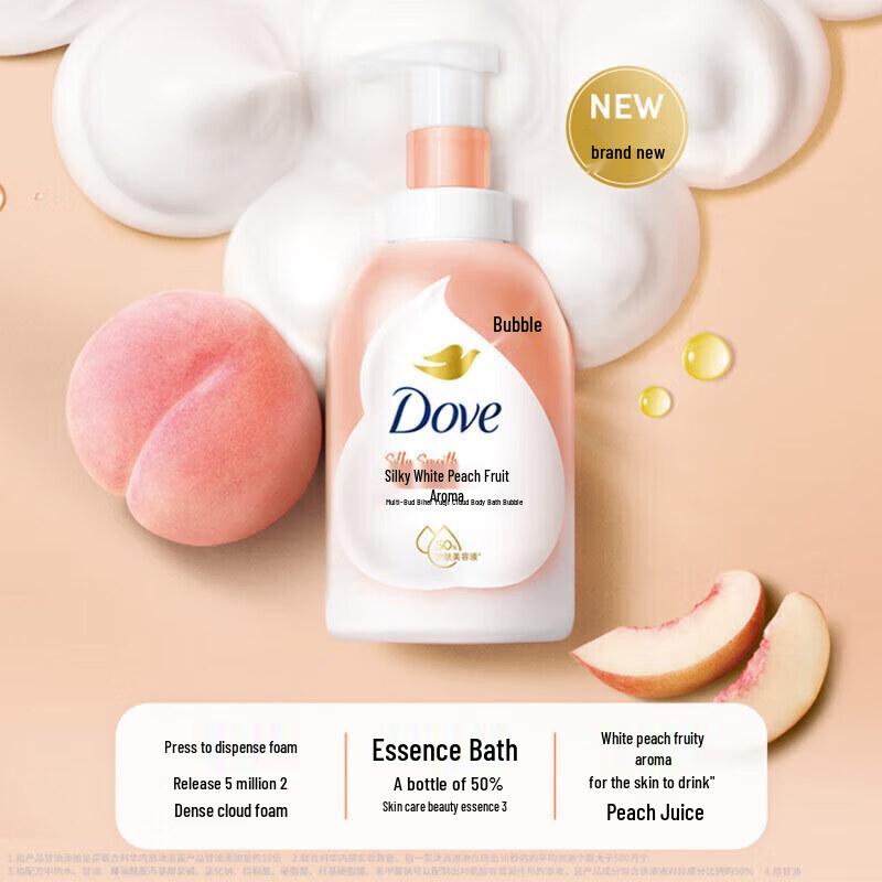 Dove Foaming Shower Mousse Duo with Bath Ball
