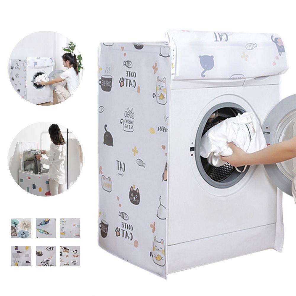 Top Opening Waterproof PEVA Sunscreen Washer Dryer Case Washing Machine Cover Protective Jacket