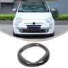 Front Carbon Fiber ABS Emblem Surround Trim For Fiat 500 2007-2015