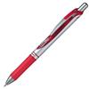 Pentel Gelmine Energel Druckkugelschreiber Silber 10 Stifte Stift, 0,7 mm, Schaft, BL77-B, Rot,