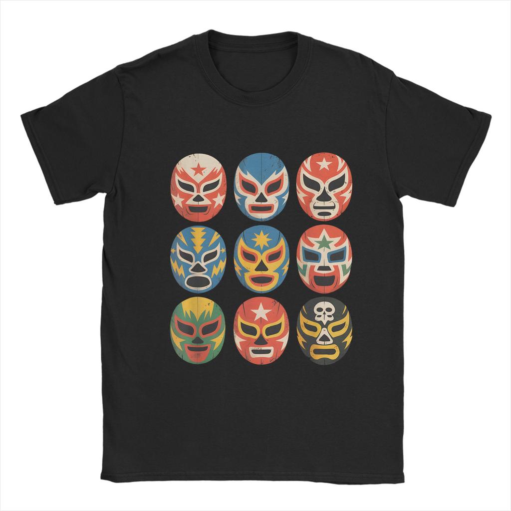 T-shirt Homme Femme T-shirt Masque Luchador T-shirts Lucha Libre Catch Mexicain Nouveauté T-shirt d'été Vêtements Idée Cadeau