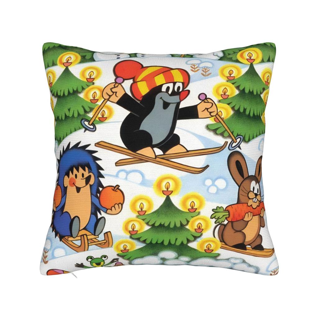 Mole Krtek Little Maulwurf Pillowcase Soft Polyester Cushion Cover Decorative Pillow Case Cover Home Square 40*40cm