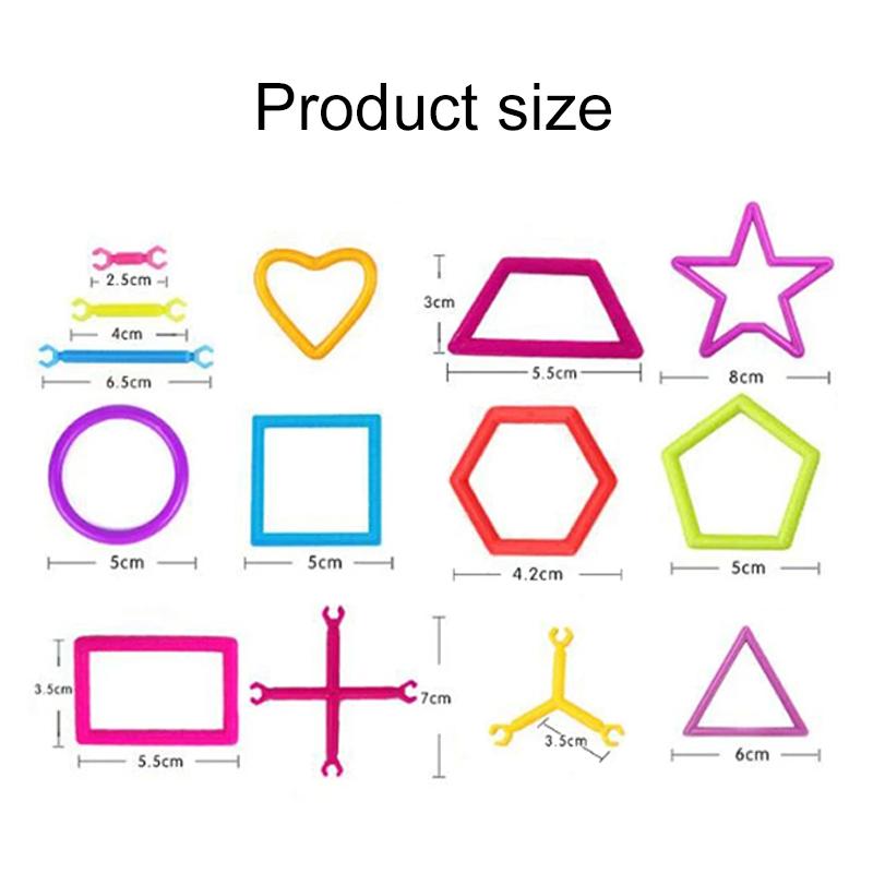 65~240ks Detské DIY Stavebnice Tyčinky Hračky s úložným vreckom Deti Rané Vzdelávanie Inteligencia Tyčinky Kreativita Hračka TMZ